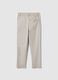 Boys' regular fit beige stretch cotton chinos_4