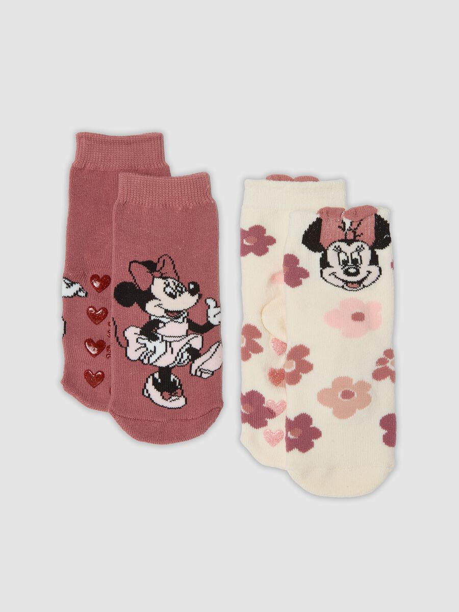 2er-Pack rutschfeste Socken aus elastischer Bio-Baumwolle mit Minnie-Muster_0