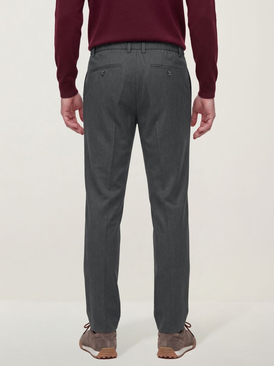 Grey slim-fit stretch viscose twill chino trousers_3