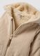 Beige Steppjacke mit Kapuze und Rei&szlig;verschluss_2