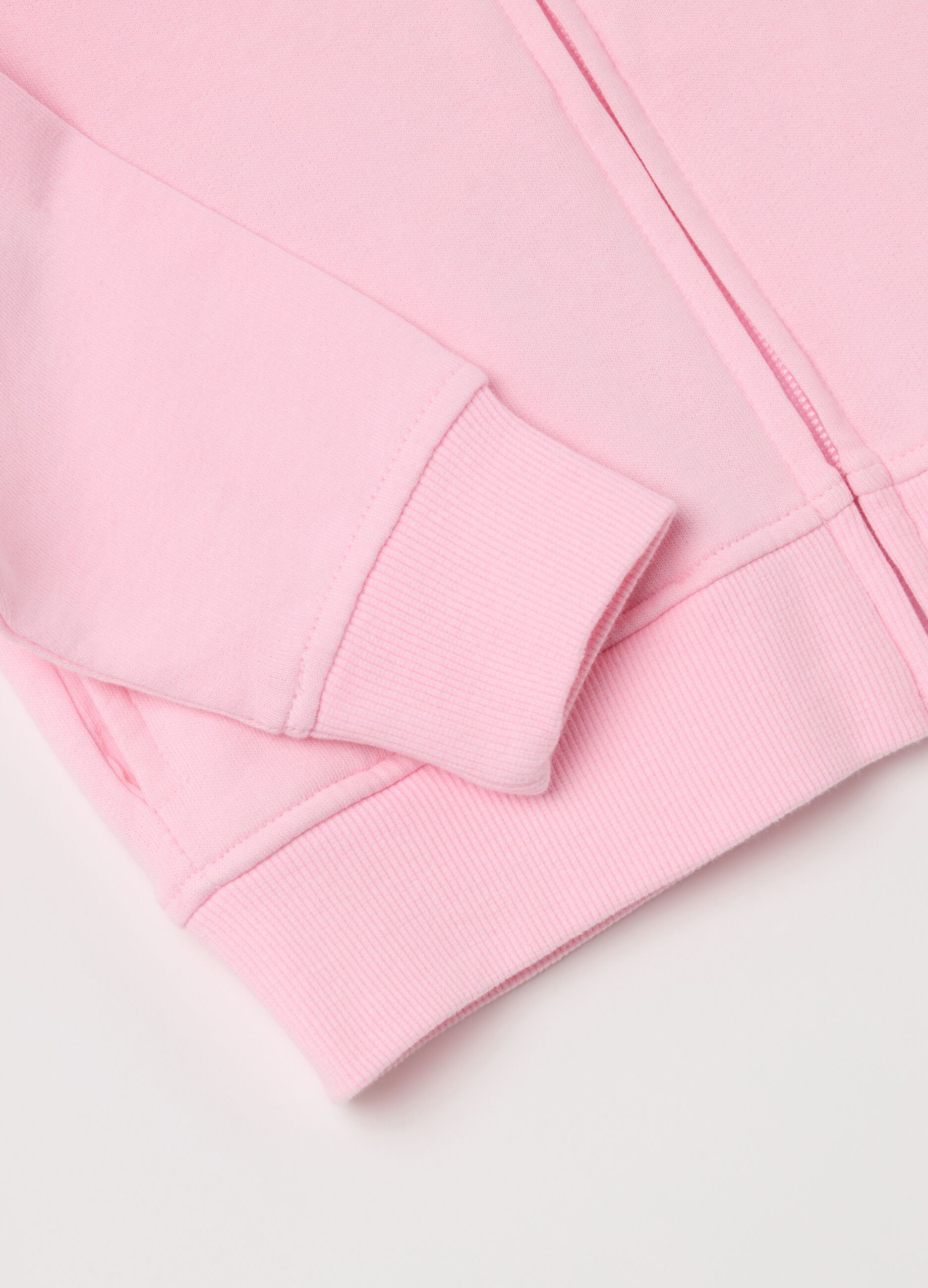 Full-zip sweatshirt in French terry with hood