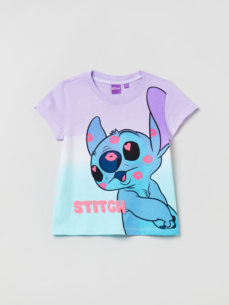 Camiseta de algodón estampado Disney Stitch_0