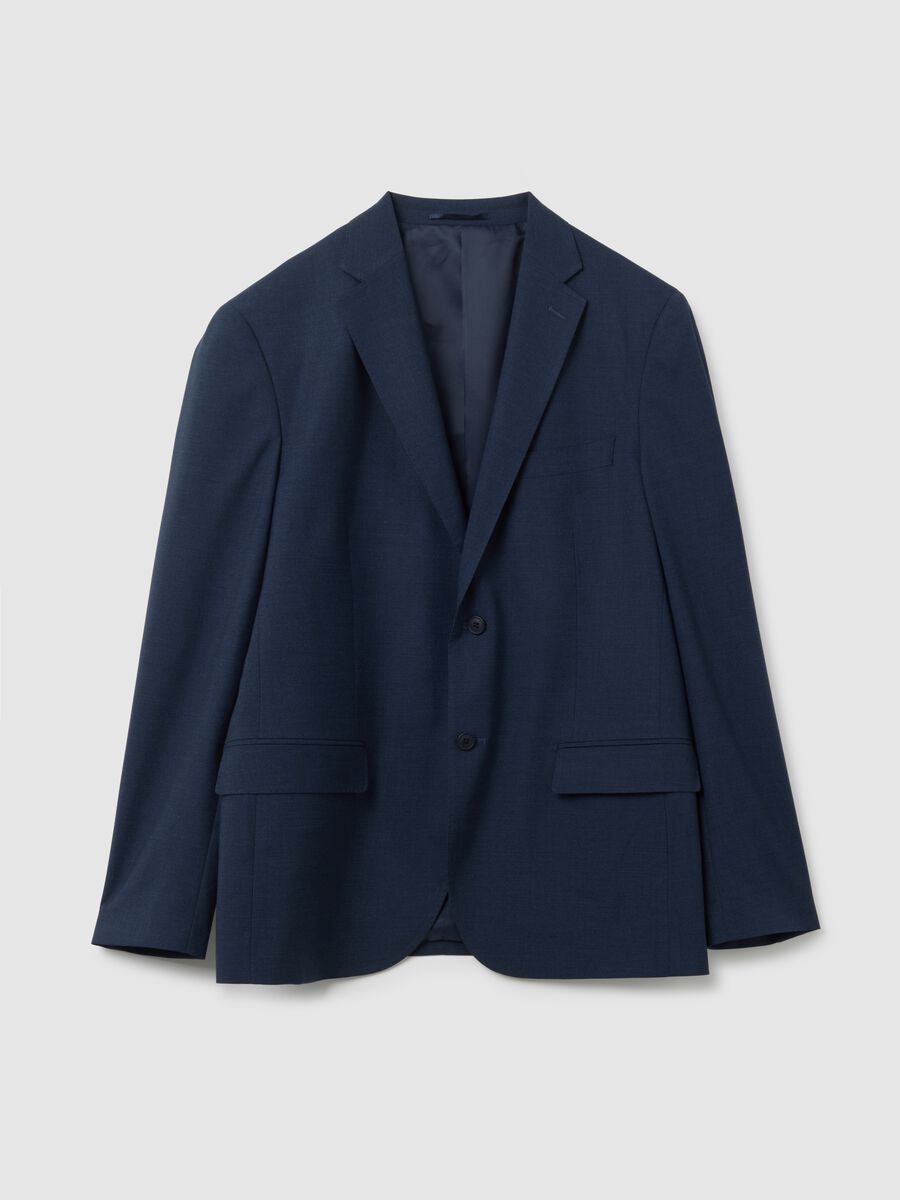 Regular fit blue viscose blend suit_4