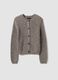 Grey pure cotton knit cardigan in regular fit_0