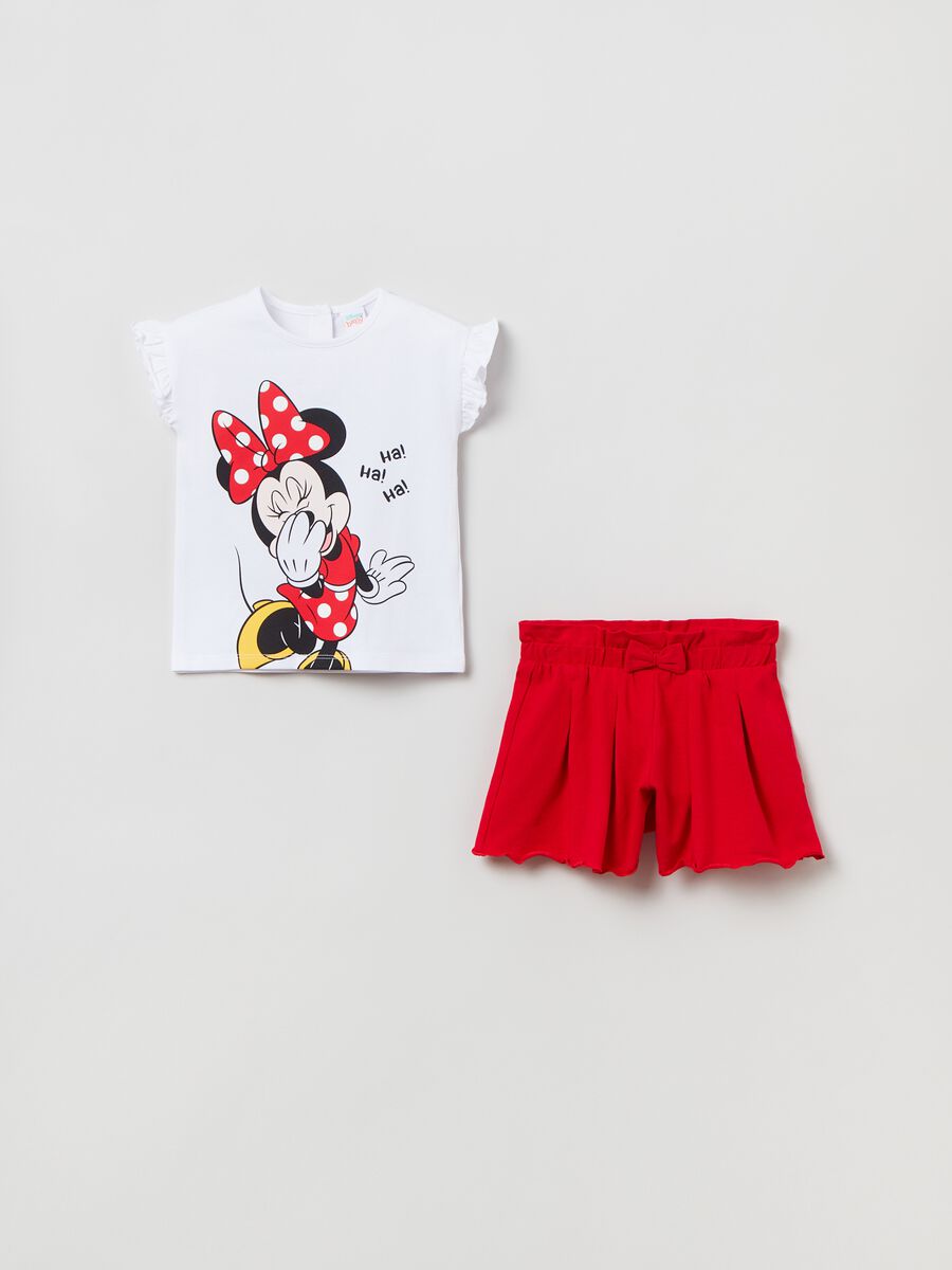 Set t-shirt e shorts in jersey Disney Baby Minnie_0