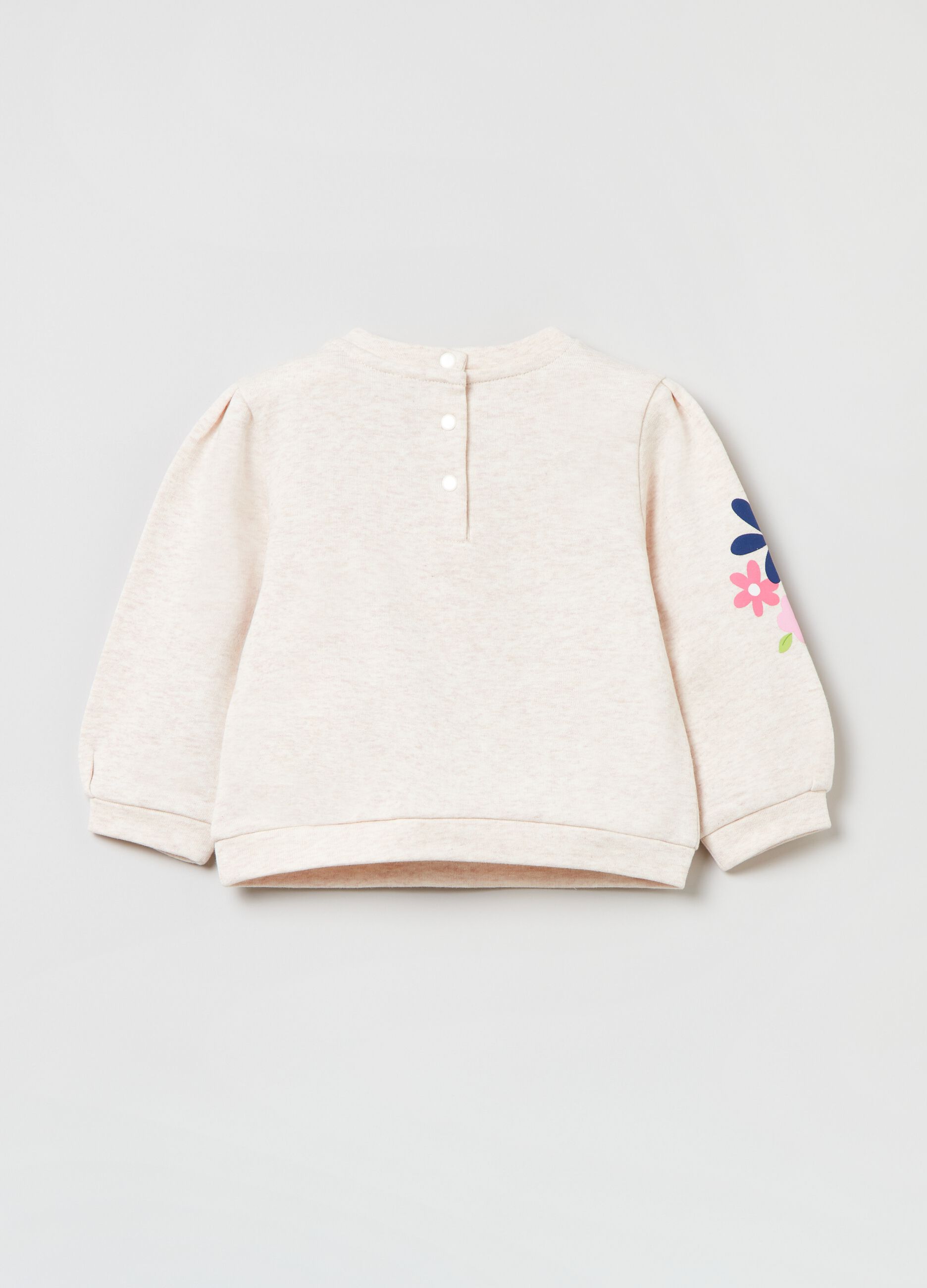 French Terry sweatshirt with flower print_1