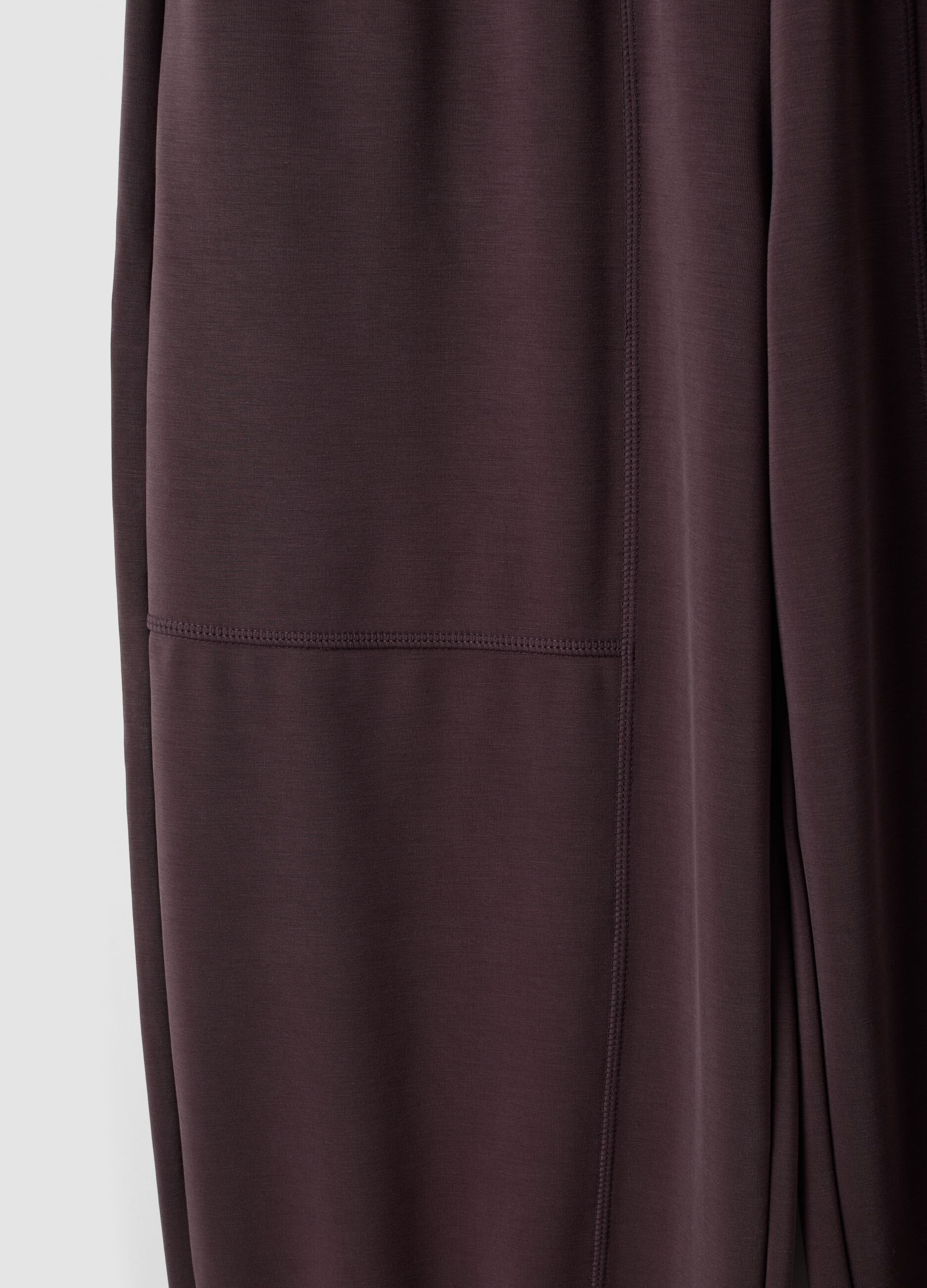 Brown stretch viscose joggers