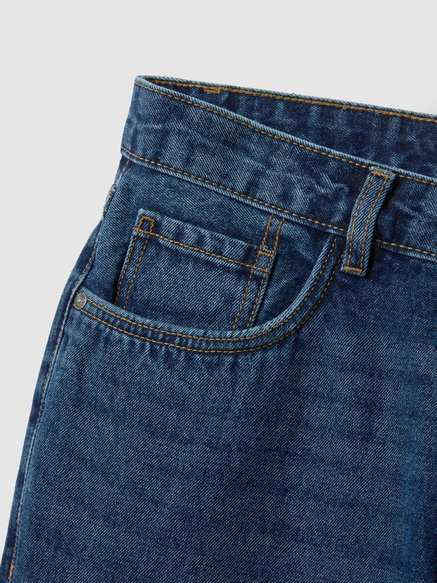 Blue Pure Cotton Regular Fit Jeans_5