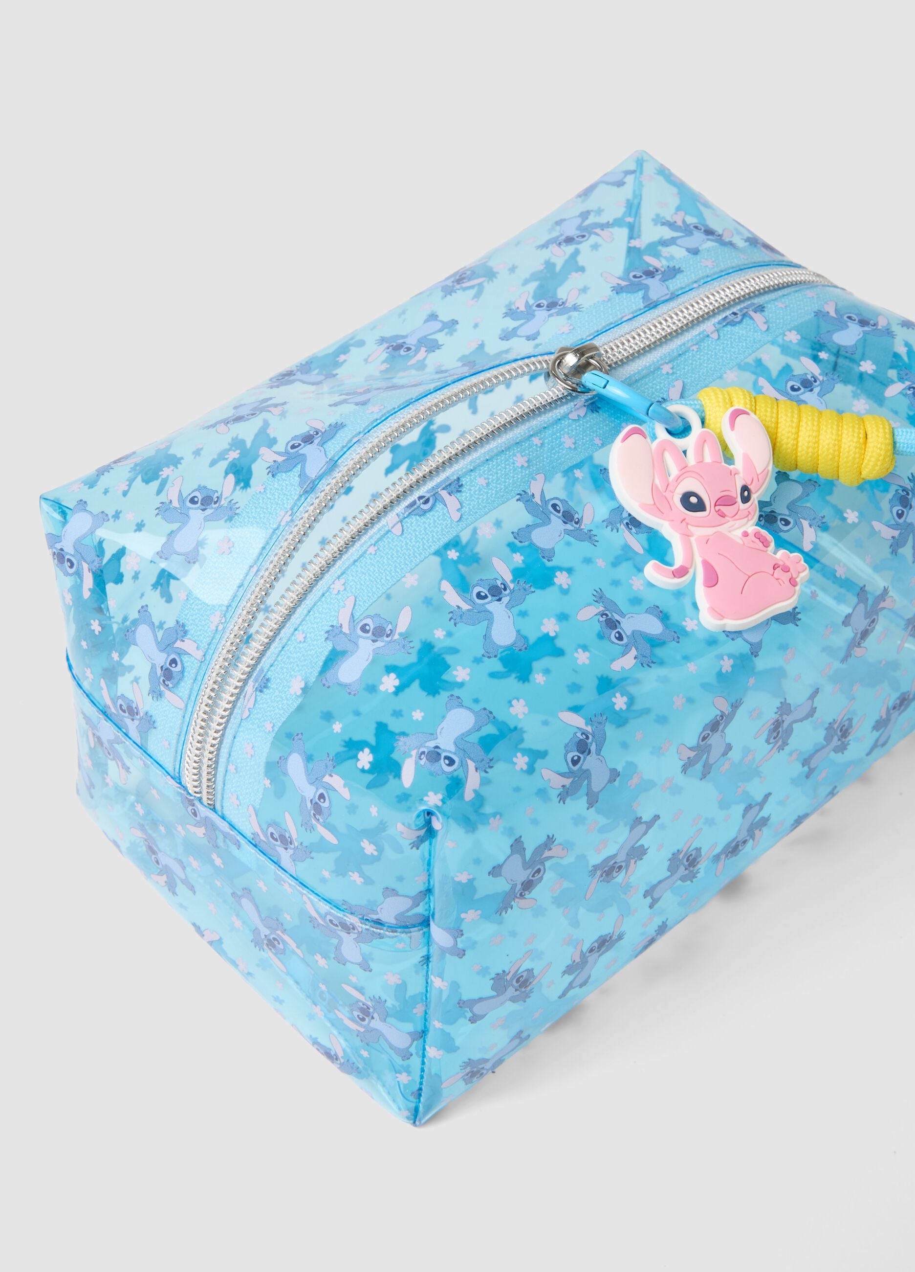 Blue beauty case with Stitch prints