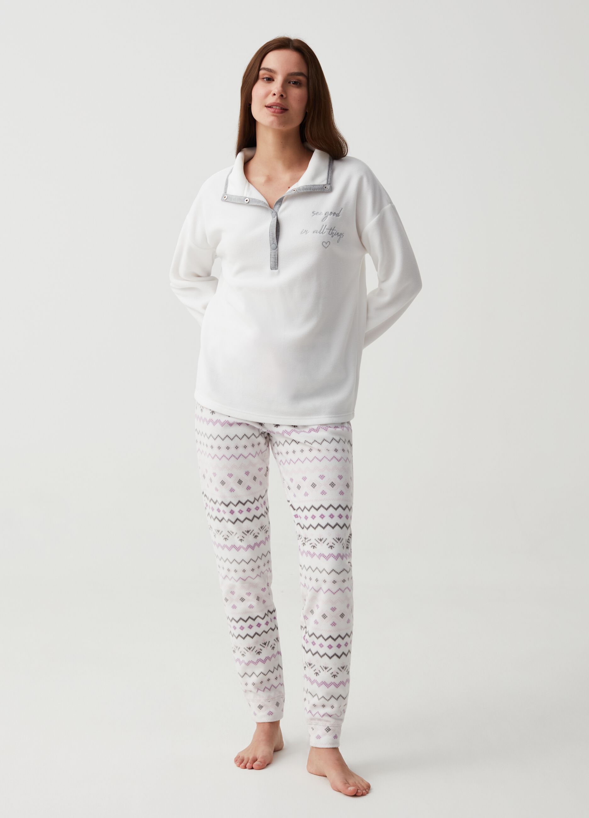 Full-length pyjama bottoms with Norwegian design