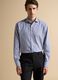 Blue cotton oxford checked shirt, regular fit_0