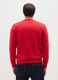Red regular fit cotton-blend sweatshirt with crew neck_2