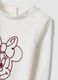White stretch organic cotton T-shirt with Minnie embroidery_3