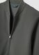 Graues Full-Zip-Sweatshirt aus Stretch-Piqu&eacute; mit Rippkragen_1