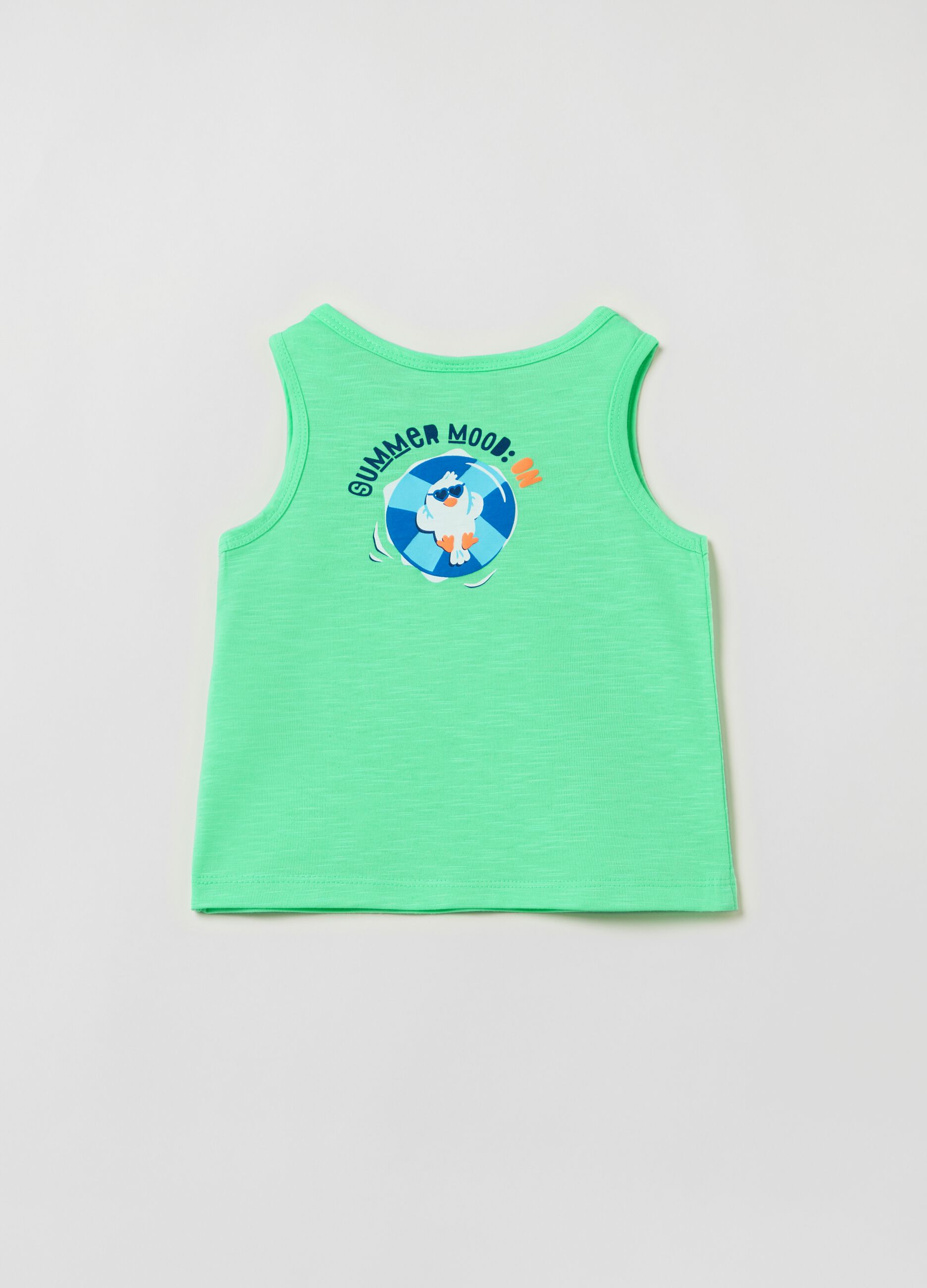Racerback vest with animals on holiday print