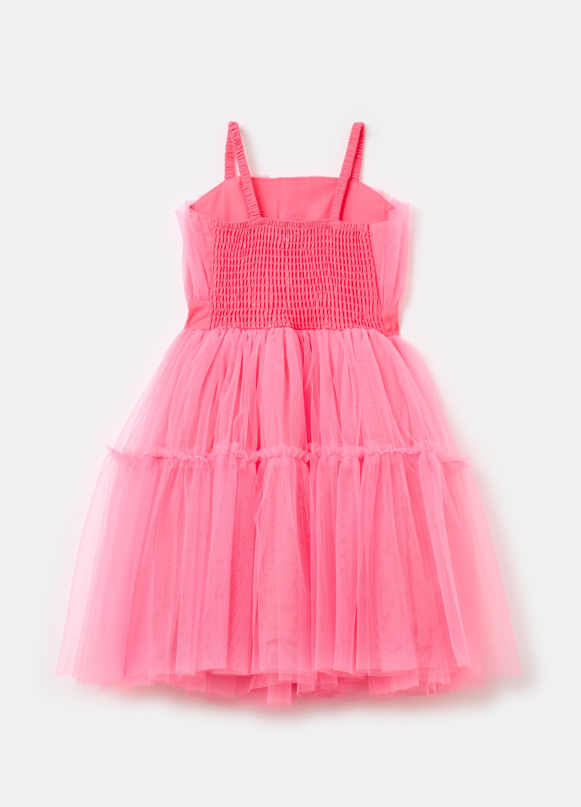 Dress in pleated tulle