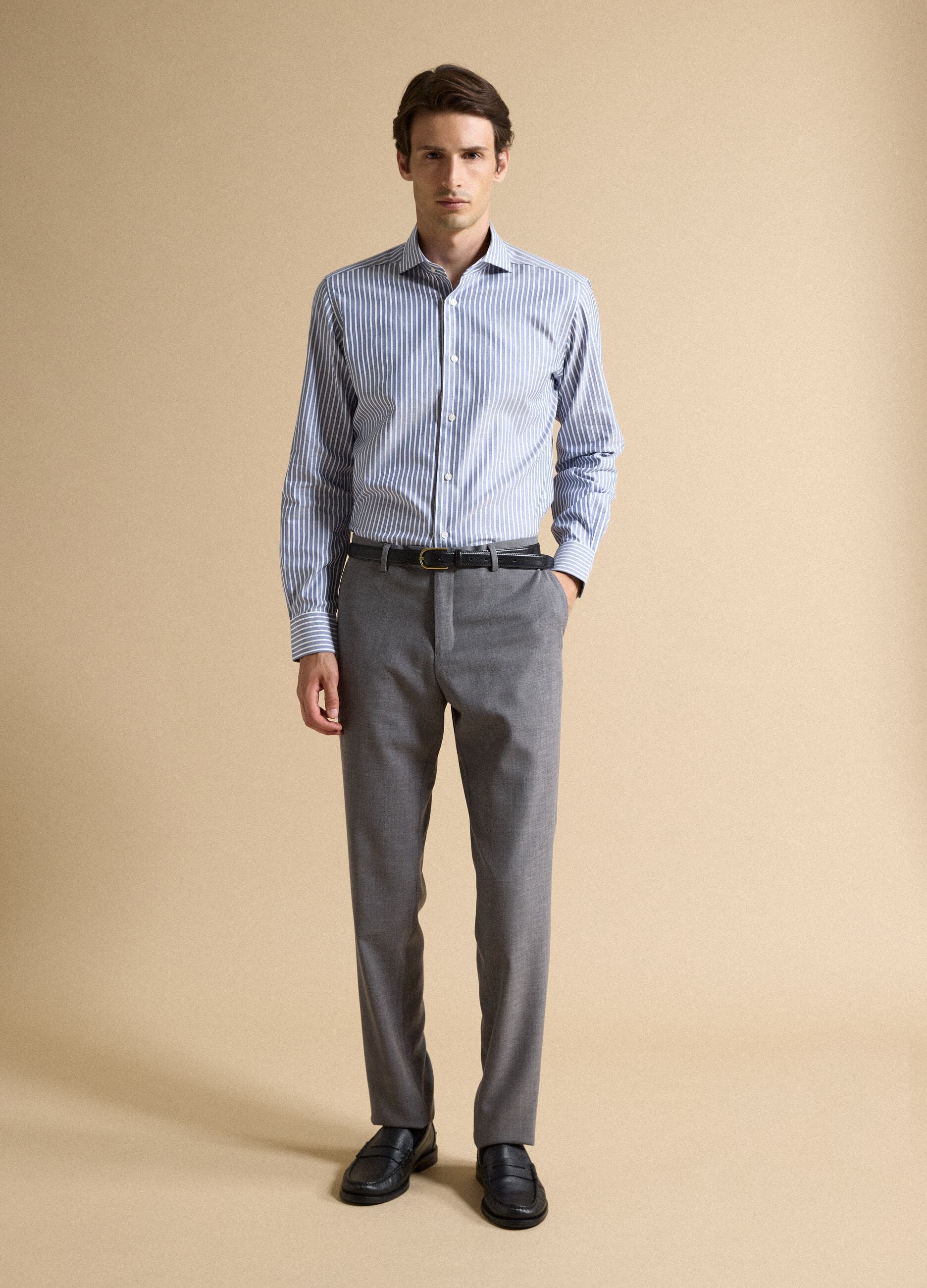 &Lambda;&epsilon;&upsilon;&kappa;ό oxford &pi;&omicron;&upsilon;&kappa;ά&mu;&iota;&sigma;&omicron; &alpha;&pi;ό 100% &beta;&alpha;&mu;&beta;ά&kappa;&iota; &mu;&epsilon; &rho;ί&gamma;&epsilon;&sigmaf;, slim fit