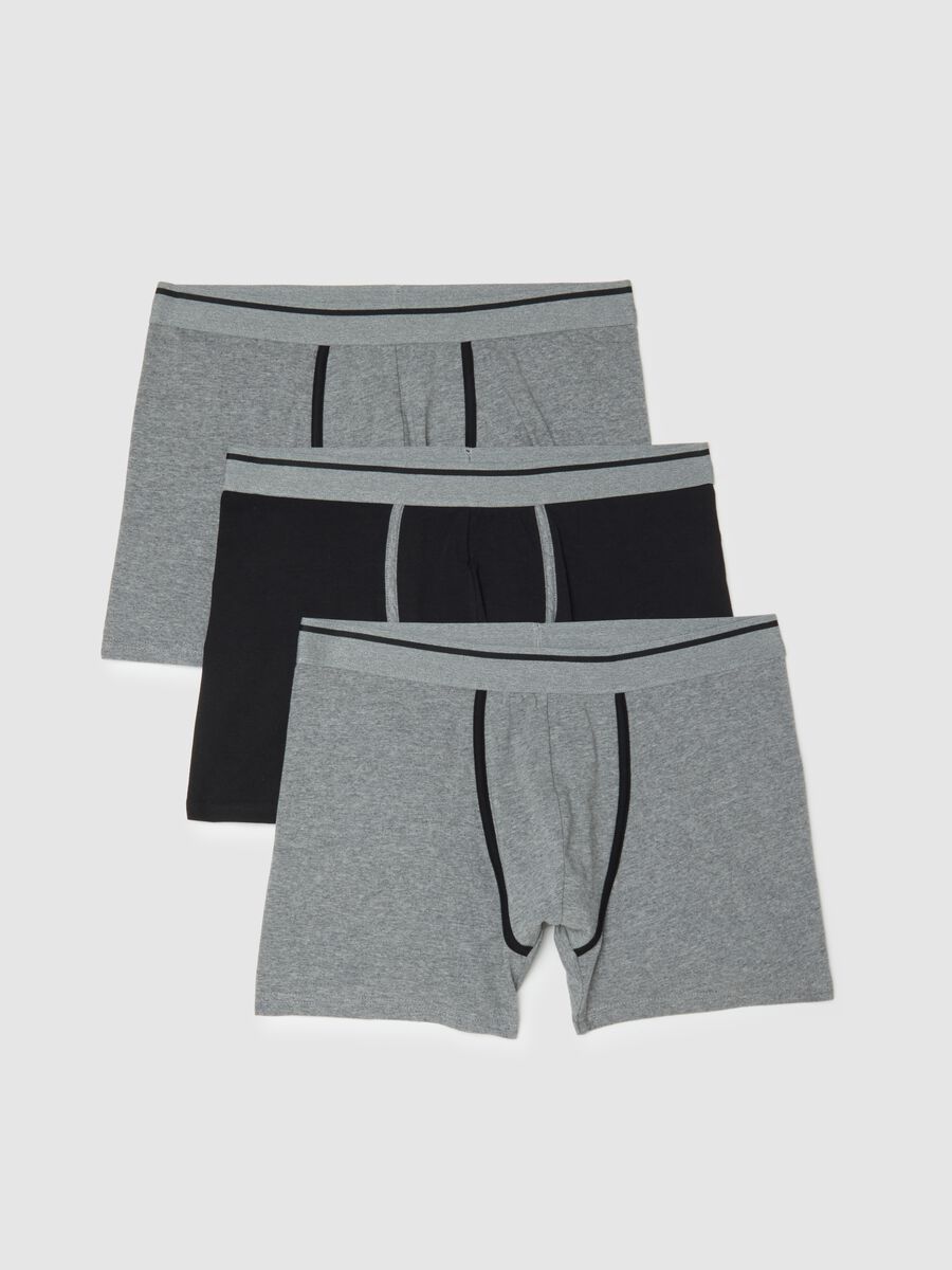 Multicolour elastic cotton tripack boxer regular fit_4