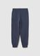Children's blue trousers in pure cotton regular fit with prints_1