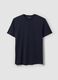 Blue pure cotton crew-neck T-shirt, regular fit_0