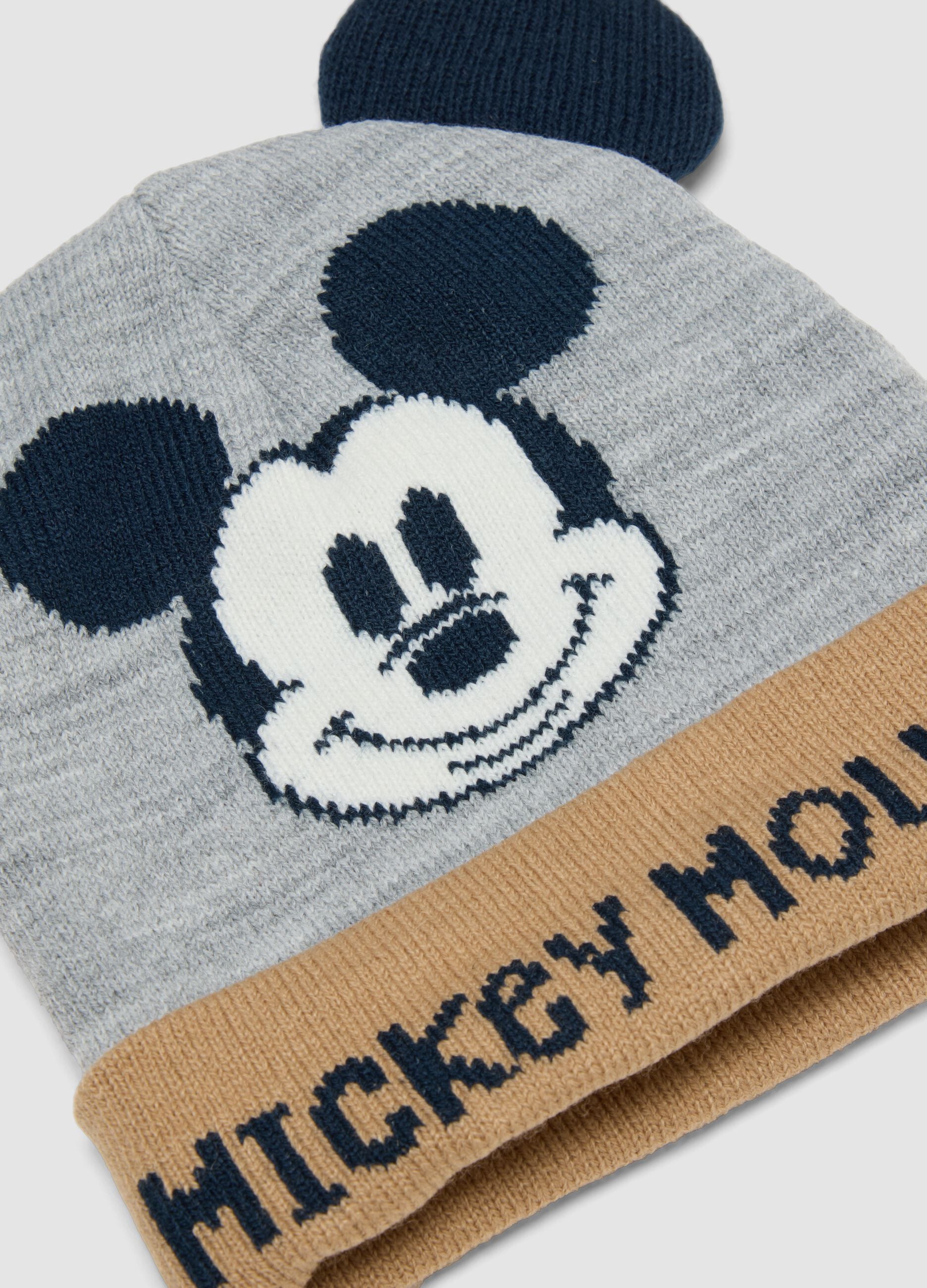 Grey marl hat with Mickey & Friends design