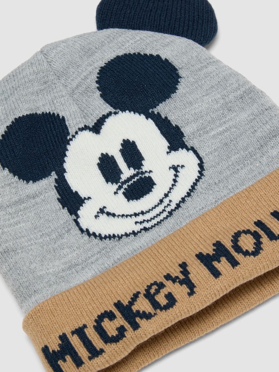 Grey marl hat with Mickey & Friends design_2