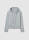 Grey Hooded Regular Fit Cardigan with Zip_4