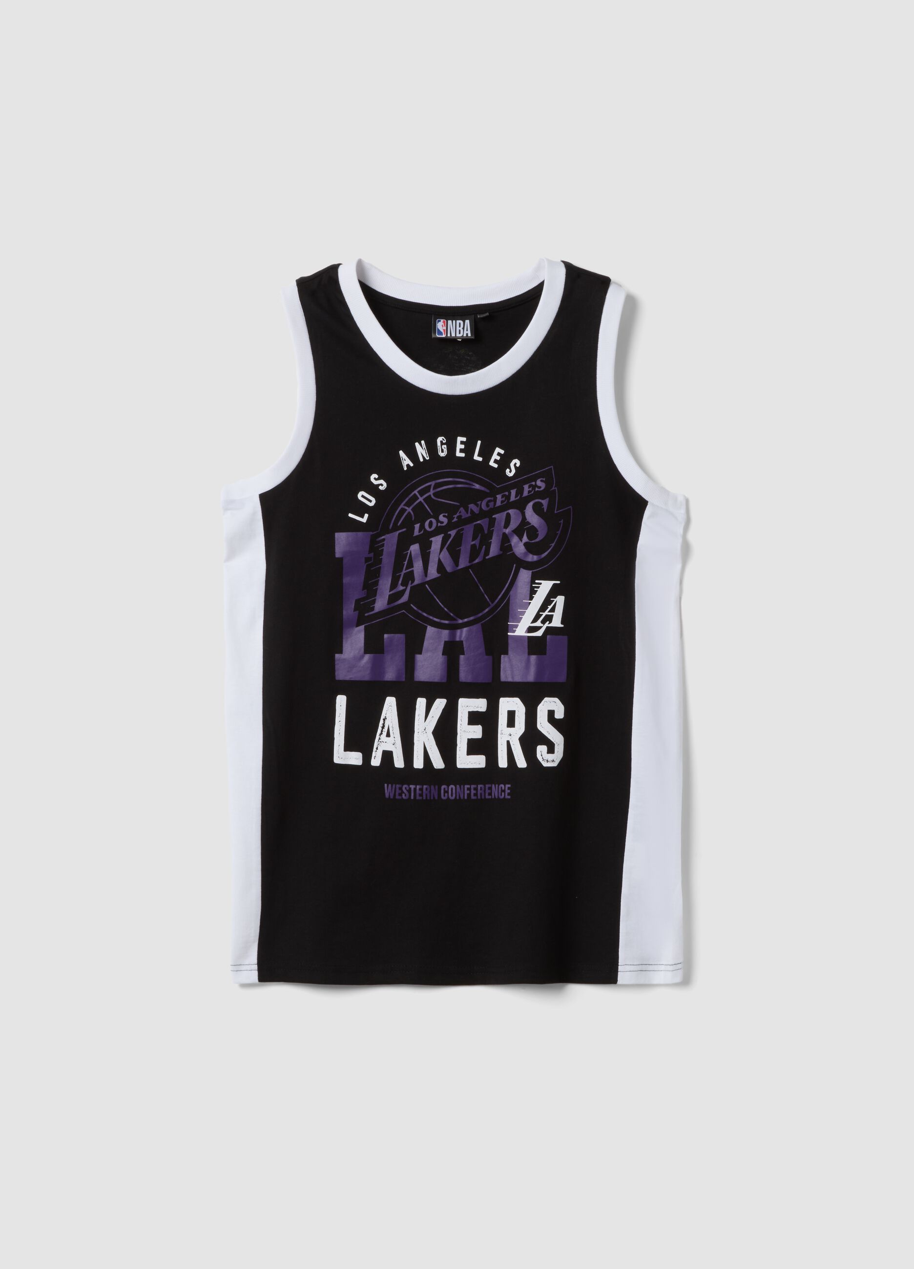 Black pure cotton vest top