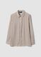White striped shirt with classic collar, regular fit_0