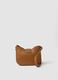 Brown shoulder bag with flap and adjustable strap_1