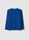 Blue pure organic cotton T-shirt with front print for boys_1