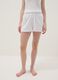 White pure cotton pyjama shorts regular fit with small floral pattern_1