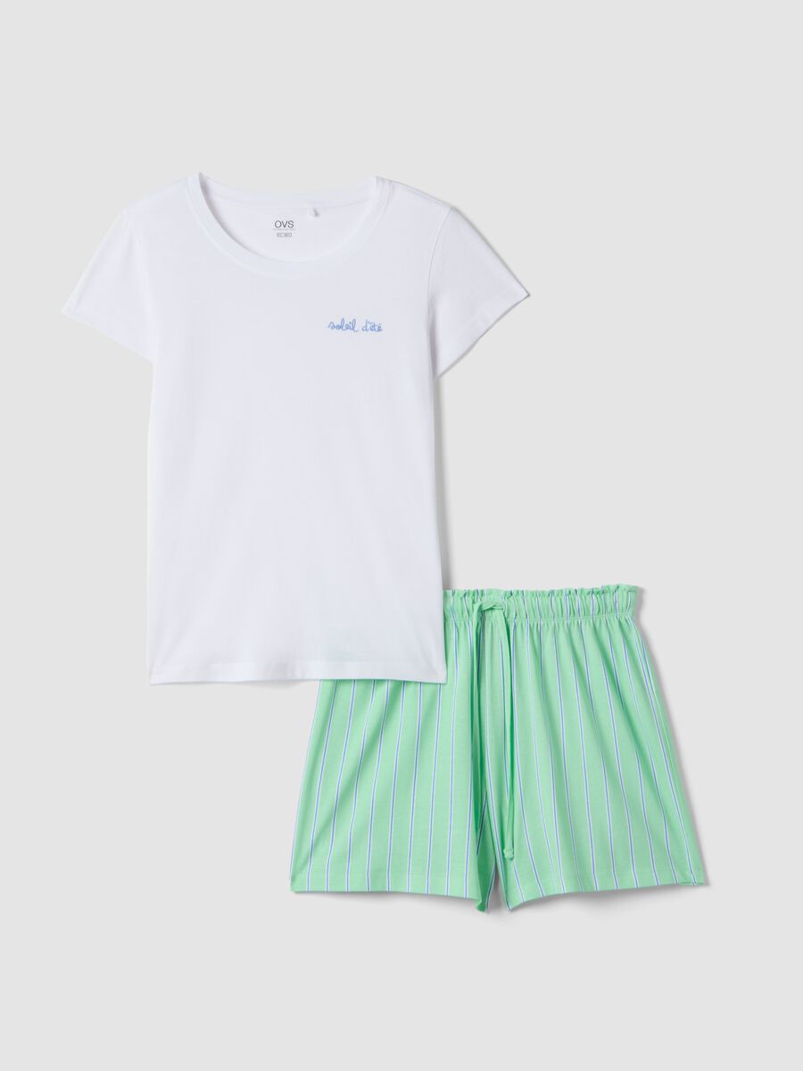 Multicoloured cotton short pyjama regular fit_4