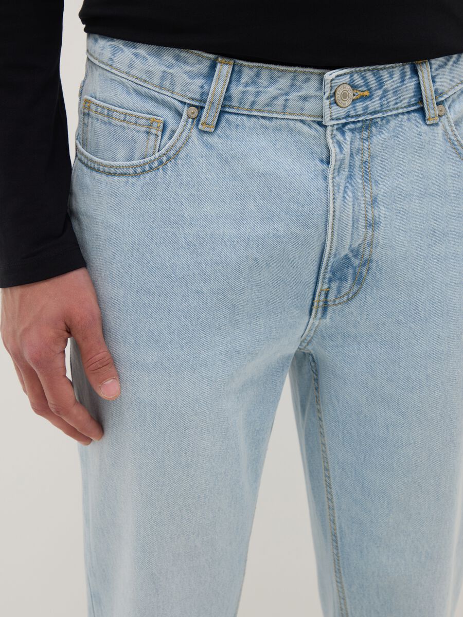 Regular fit blue jeans in pure cotton_3