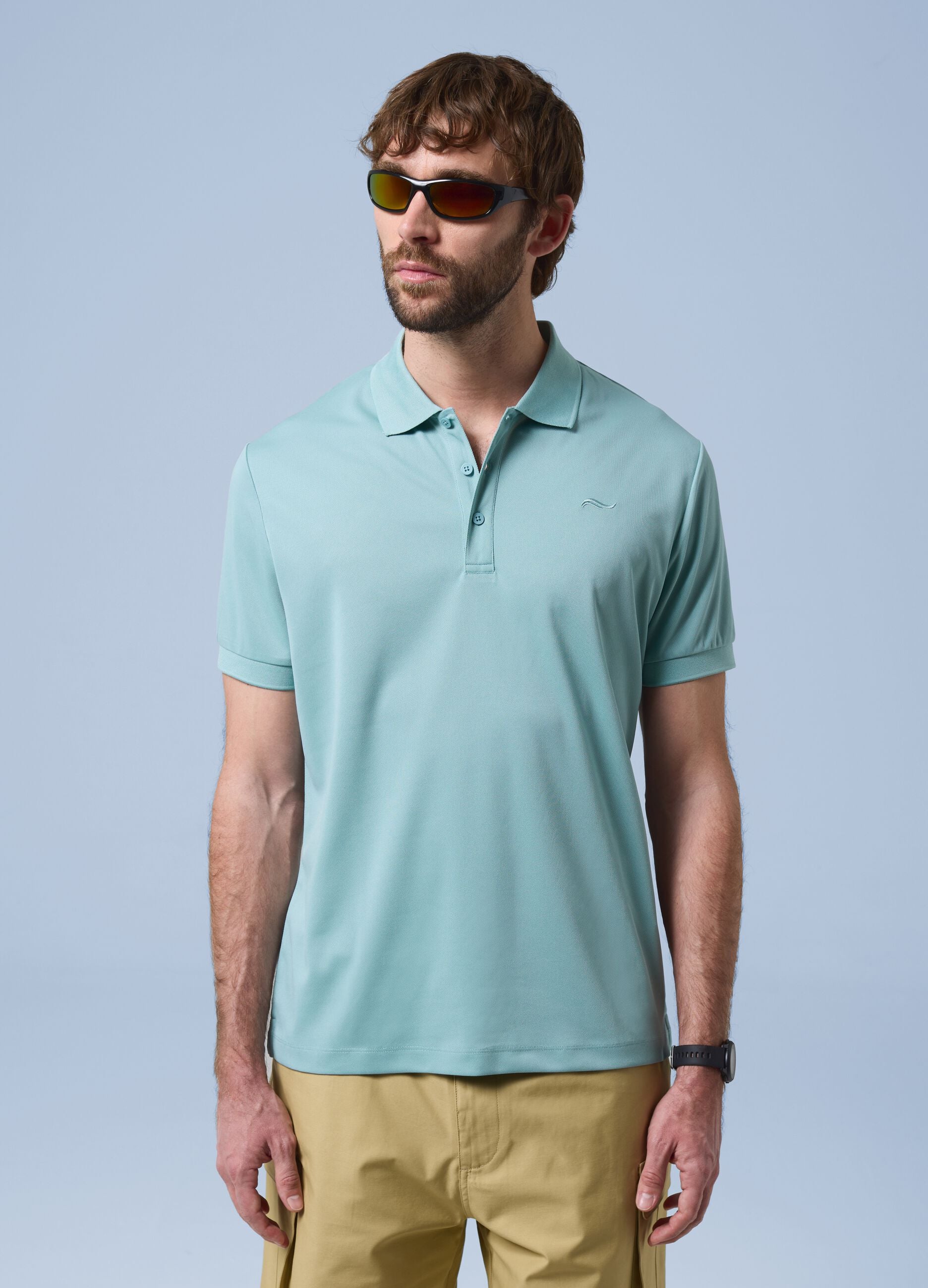 Green ALTAVIA SAILING polo with classic breathable collar