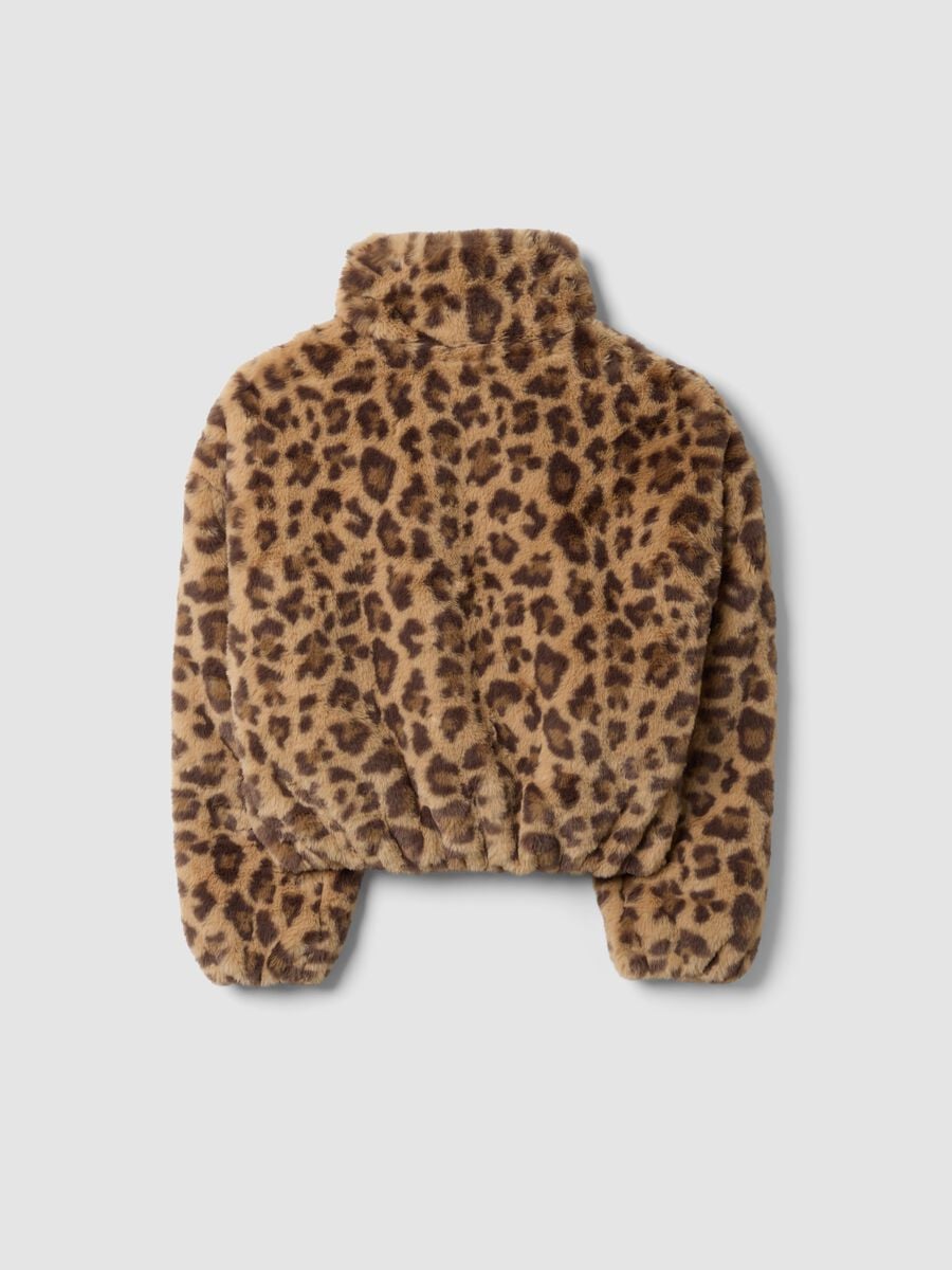 Padded animal print jacket with zip, regular fit_1