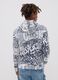Sweatshirt branca com capuz em mistura de algod&atilde;o com estampado graffiti all over para rapaz_2