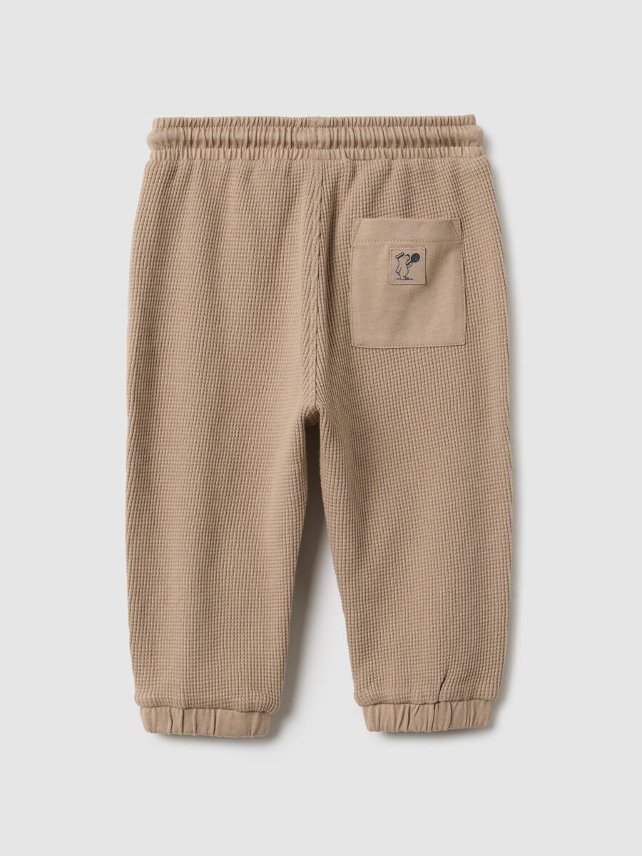 Pure cotton brown regular fit trousers for boys_1
