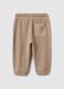 Pure cotton brown regular fit trousers for boys_1