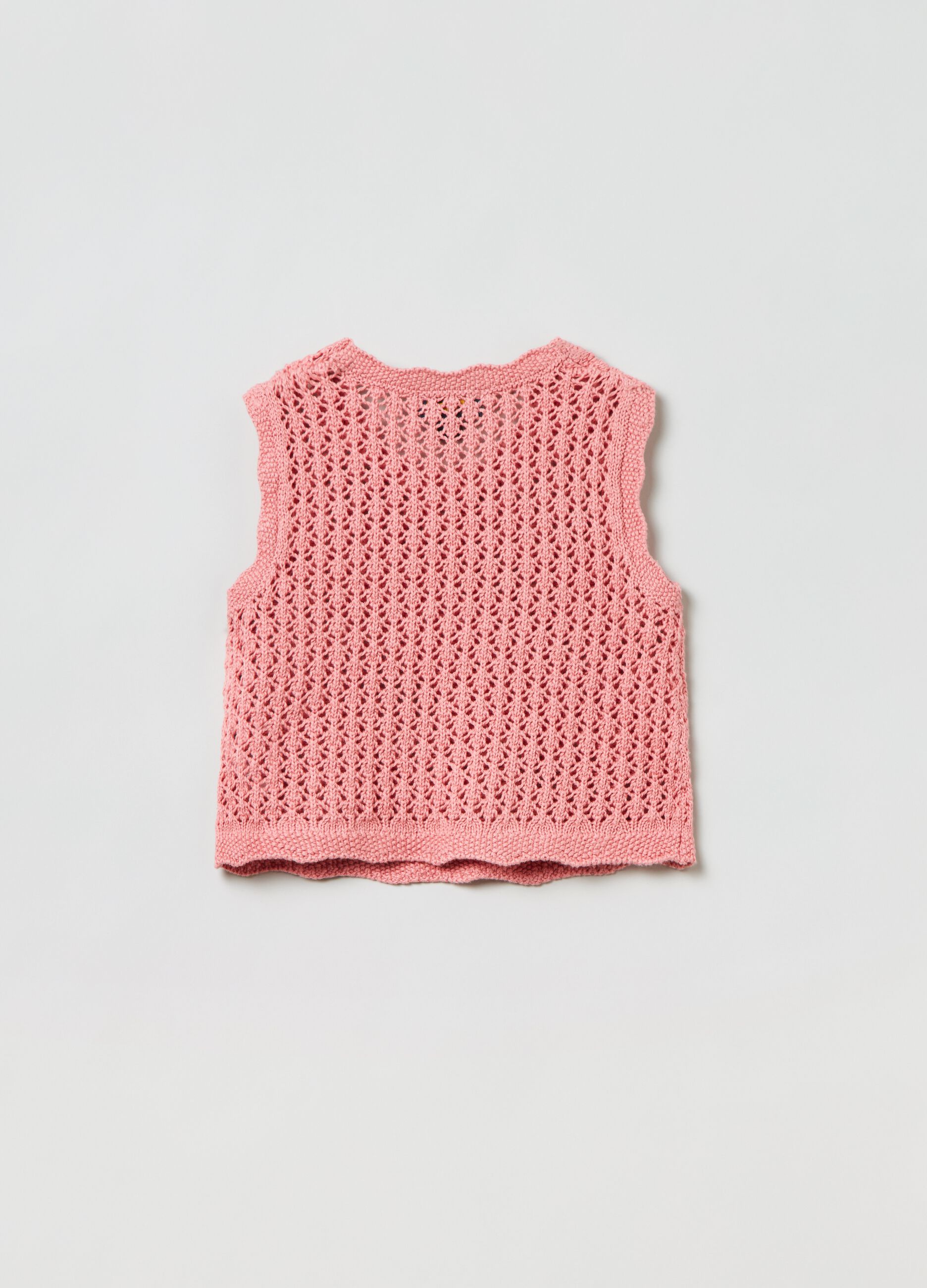 Tank top in cotone crochet
