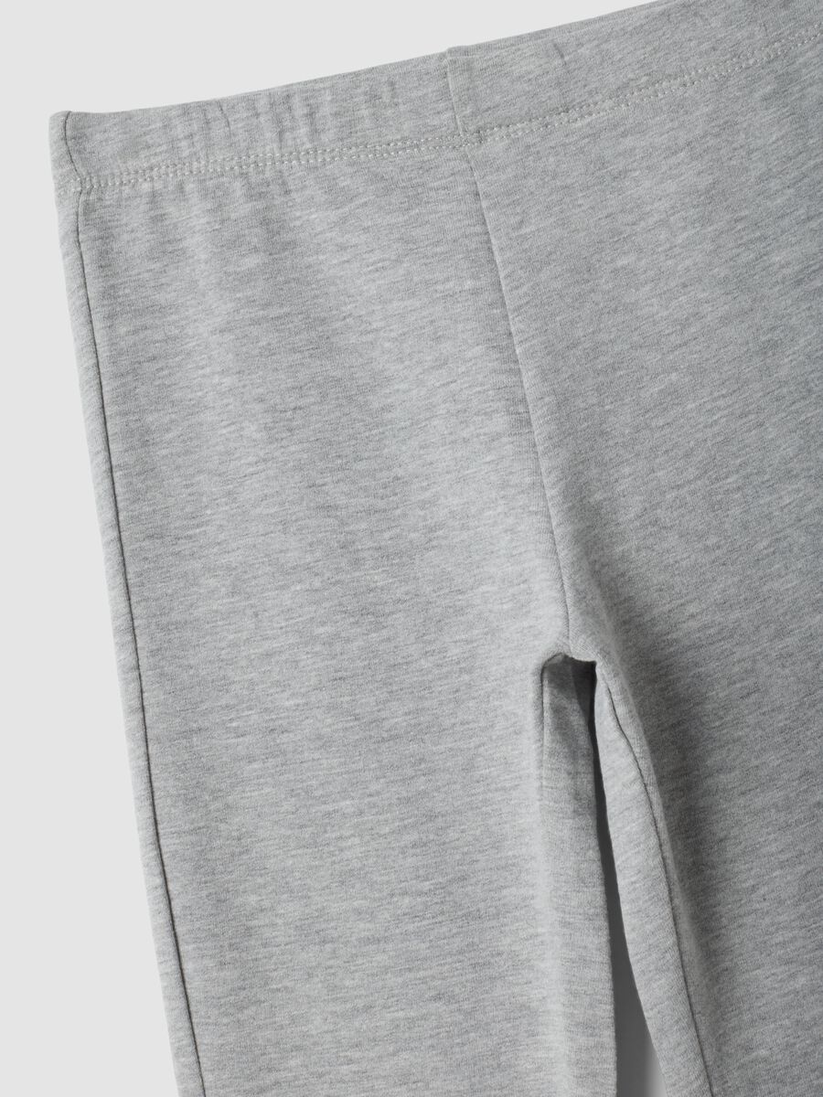 Graue Skinny-Fit-Leggings aus elastischer Bio-Baumwolle_2