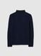 Regular Fit Blue Knitted Pullover_4