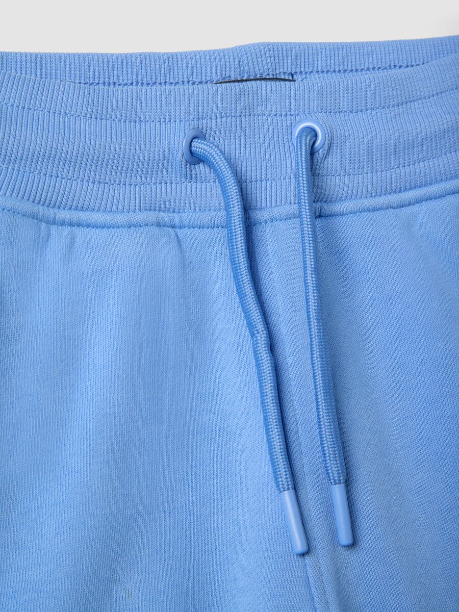 Girls&rsquo; light blue pure cotton shorts, regular fit_2