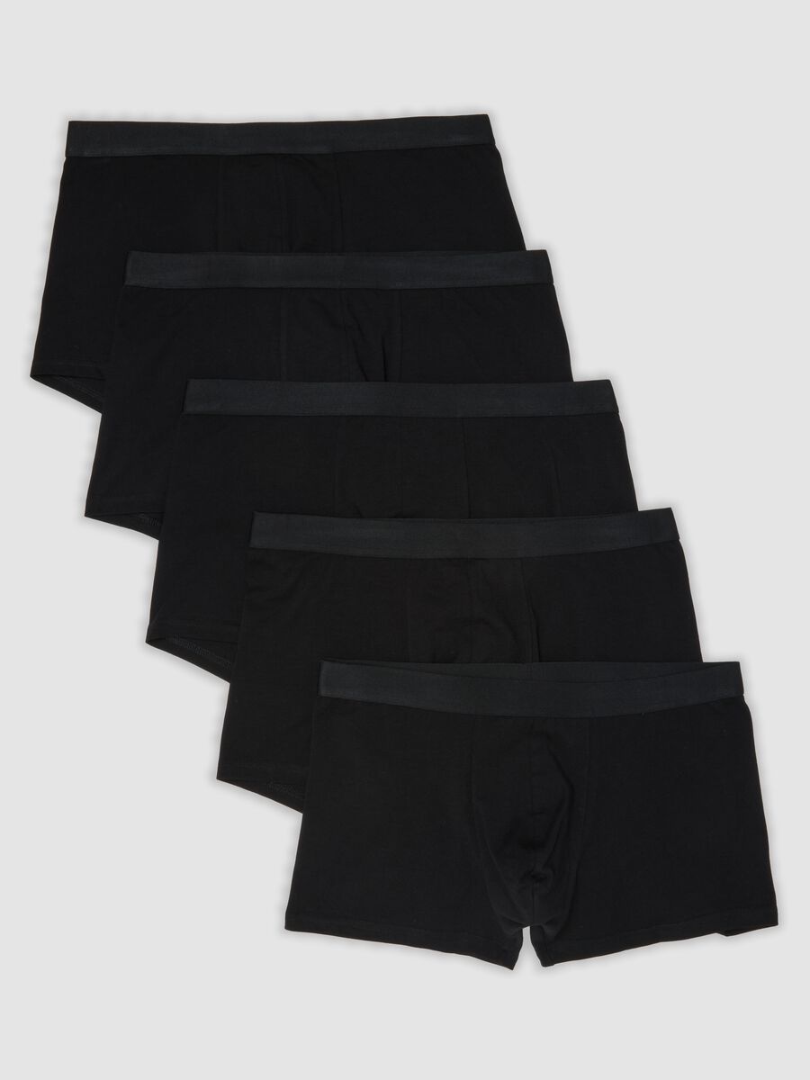 Five-pack of black stretch organic cotton boxers_4
