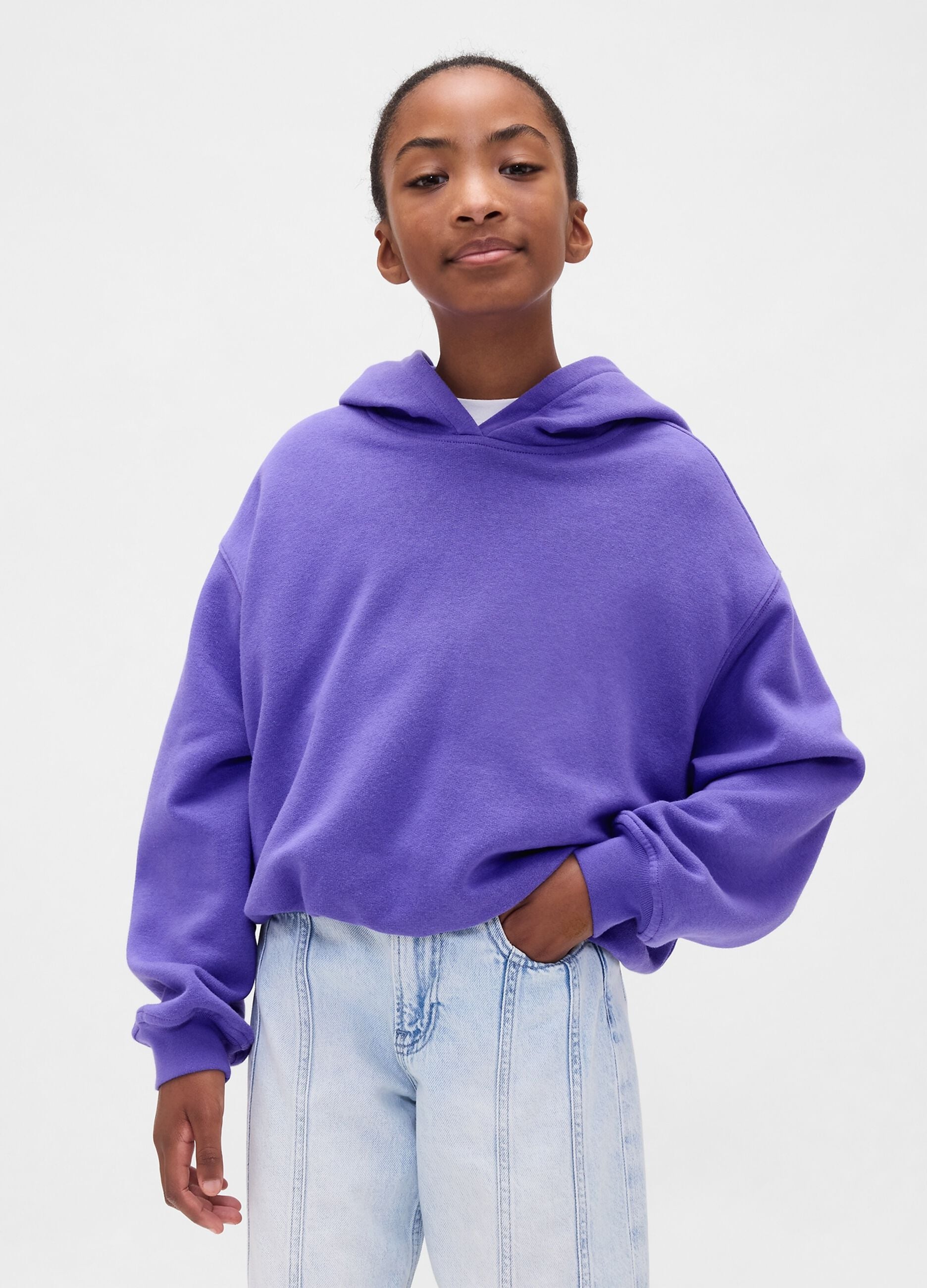 Lila M&auml;dchenkapuzenpullover