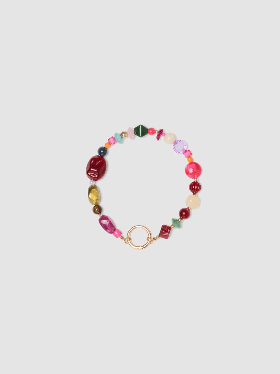 Mehrfarbiges Perlenarmband mit Ringverschluss_0