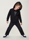 Jeans neri wide leg in misto cotone e viscosa per bambino_0
