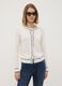 White stretch viscose regular-fit cardigan_0