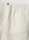 White pure linen Bermuda shorts with elasticated waistband_5