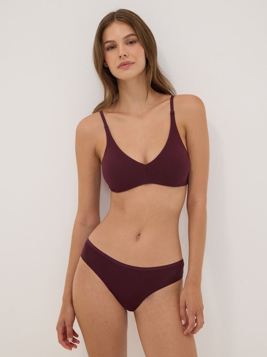 Multipack di cinque slip multicolor in cotone organico elasticizzato_0